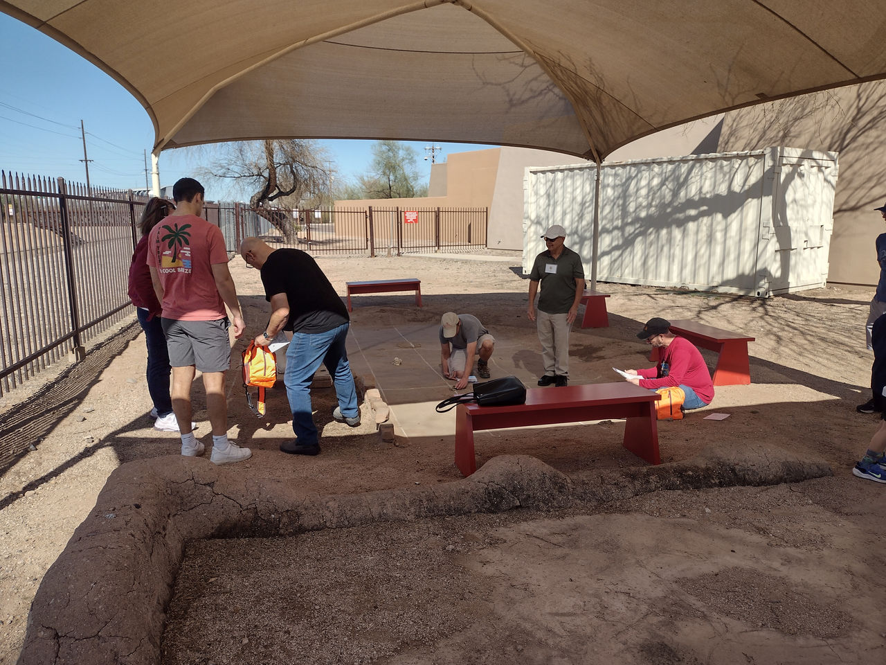 Practice dig site at the museum.