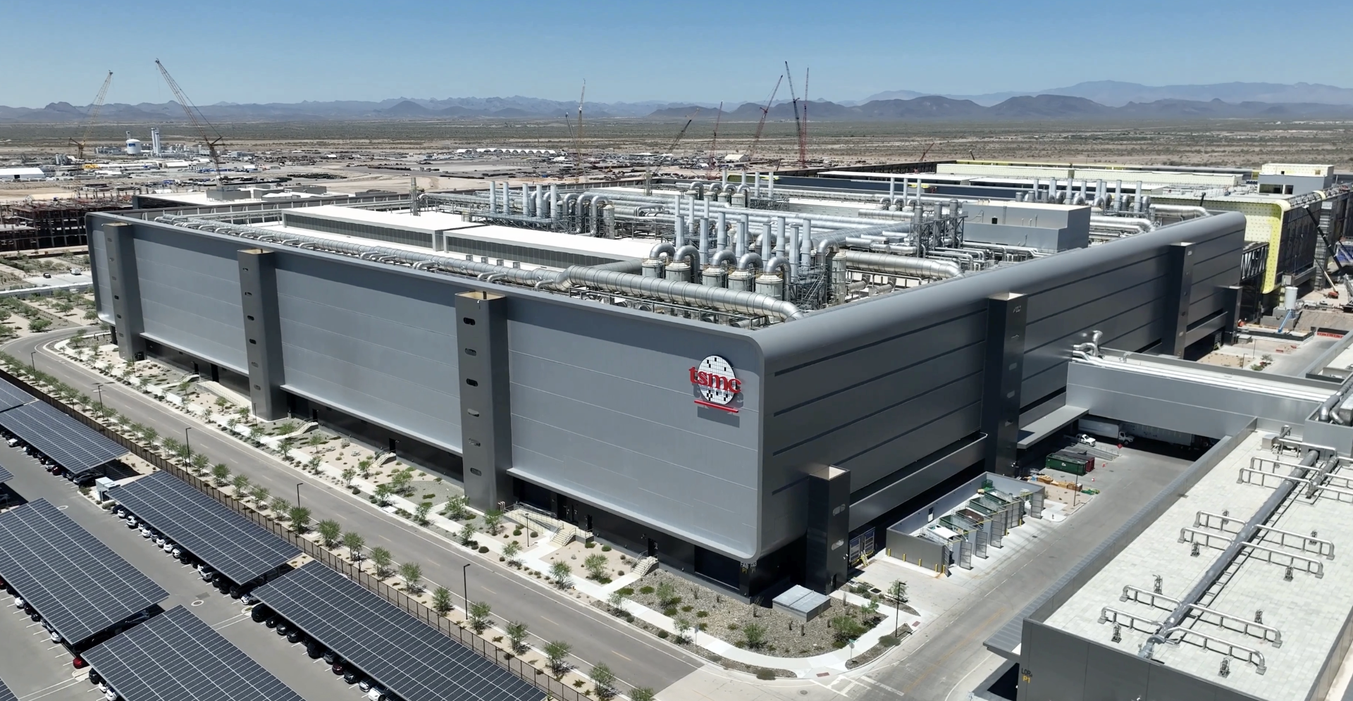 Exterior aerial photo of TSMC building in Phoenix
