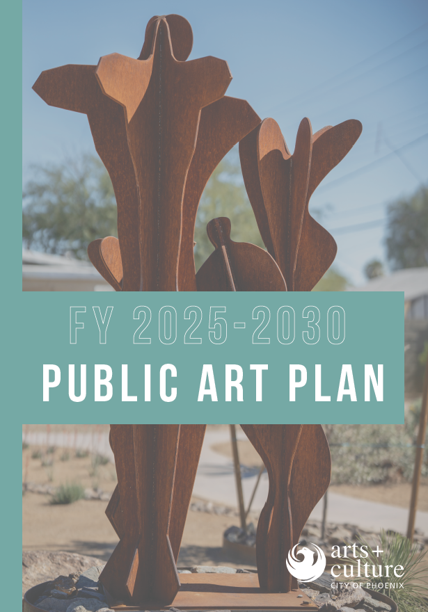 Cover of the new public art plan for arts and culture.