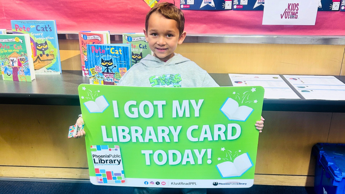 Library Phoenix.Gov Image Cards - Get Your Library Card