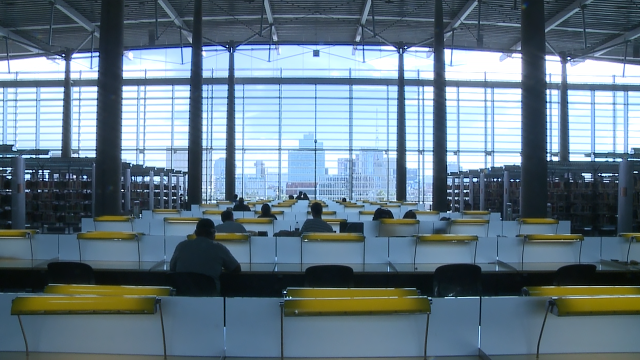 A view from inside the Download Phoenix Burton Barr Public Library.