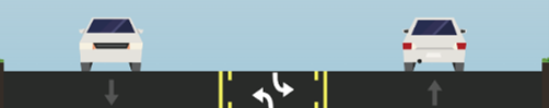 Option A: No changes, one lane in each direction with a center turn lane