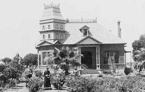 The Columbus and Adeline Gray mansion (left) on Seventh and Mohave streets was a Phoenix showplace in the 1890s.