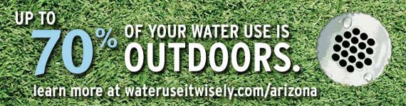 Up to 70% of your water use is outdoors. Learn more at wateruseitwisely.com/arizona