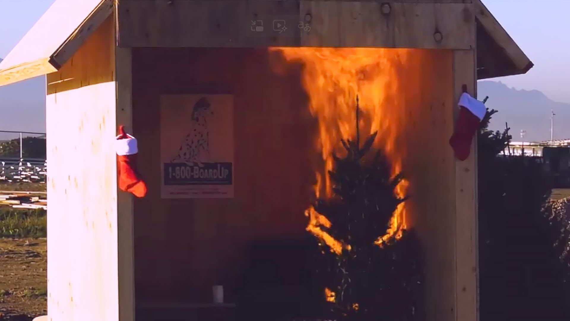 Christmas Tree on Fire