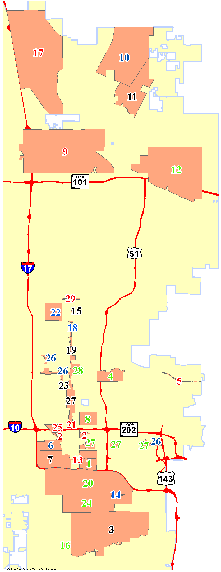 Map of Zoning Overlays and Regulatory Plans