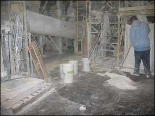 Sweeping up facility to eliminate possible trackout.