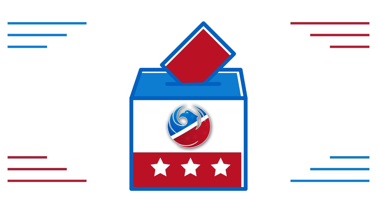 picture of ballot box with red and blue colors