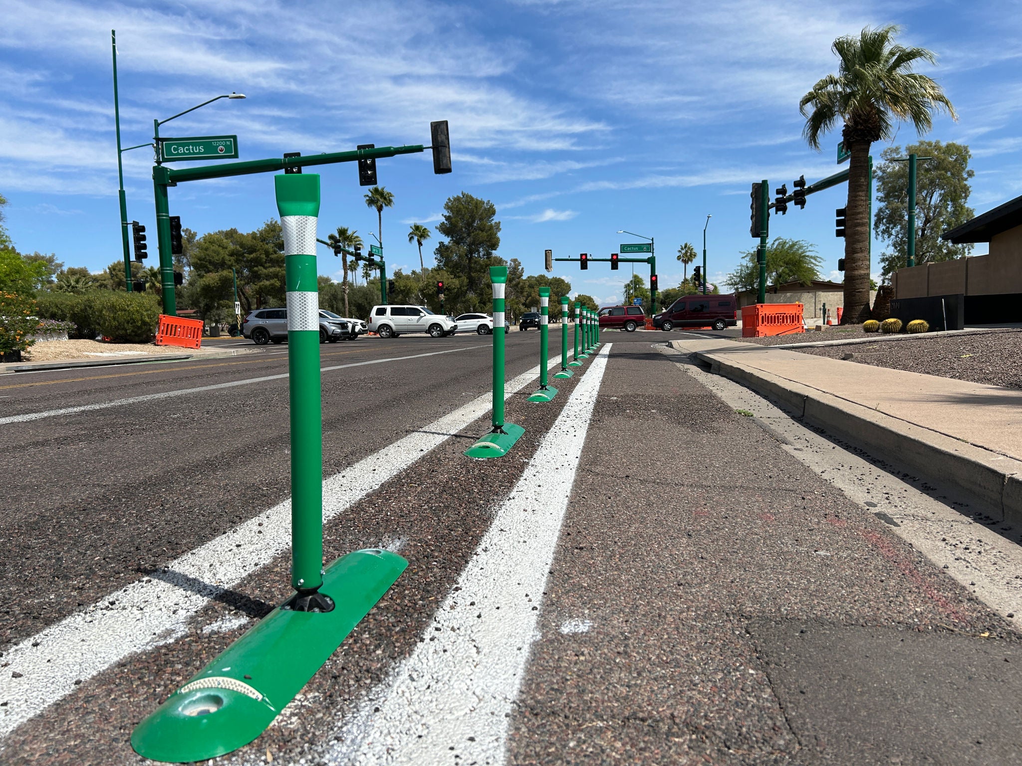 Protected bike lane