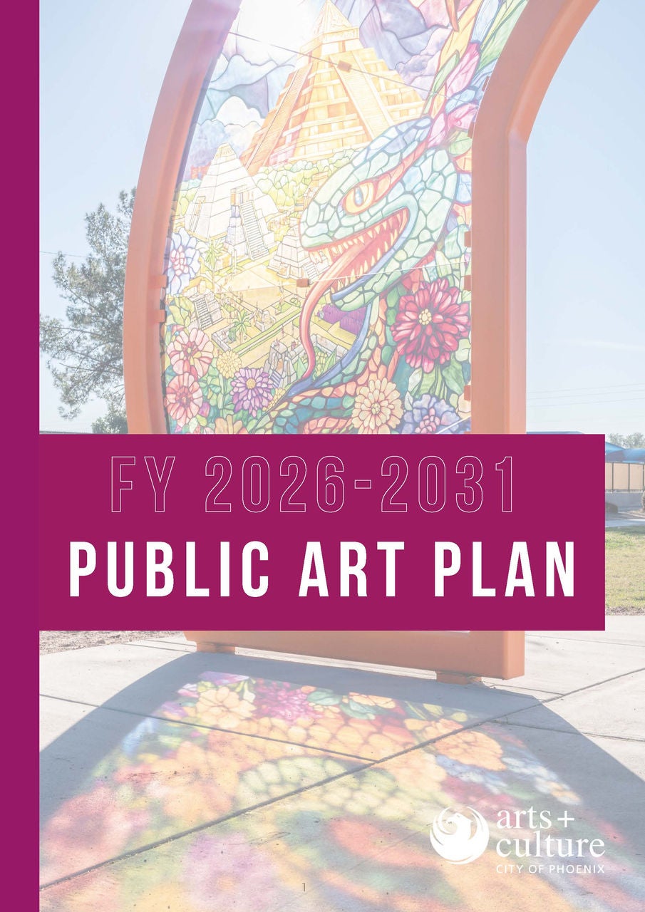 Cover of the new public art plan for arts and culture.